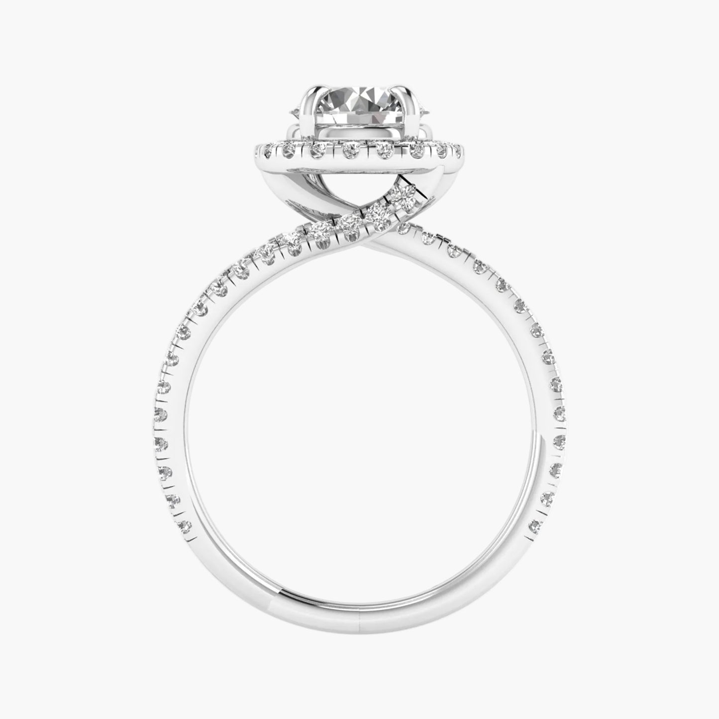 Diamond ring with a white background