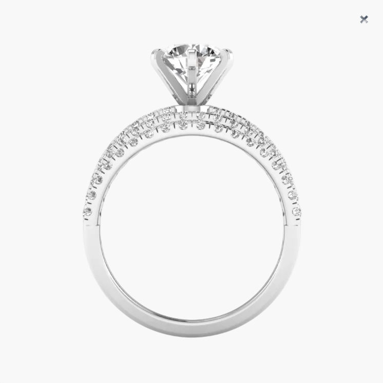 Diamond ring with a white background