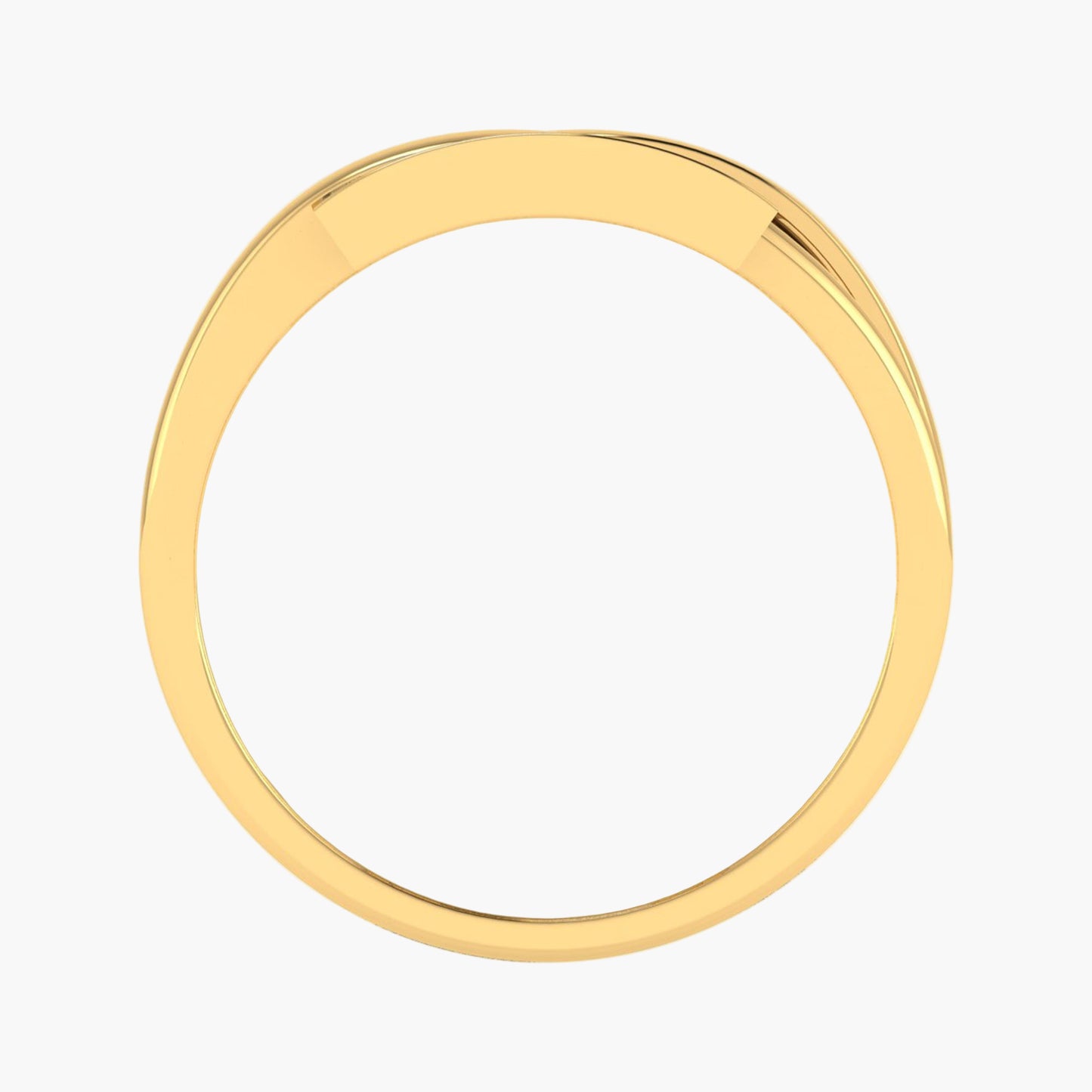Gold ring on a white background