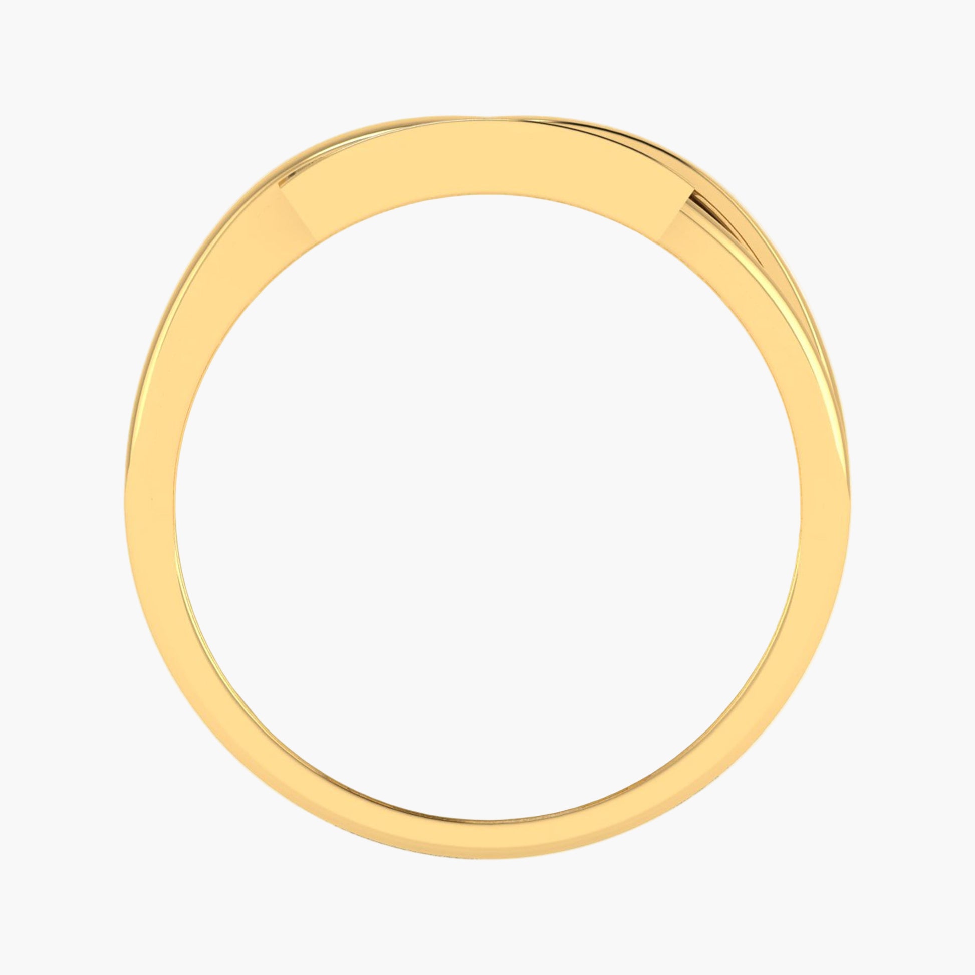 Gold ring on a white background