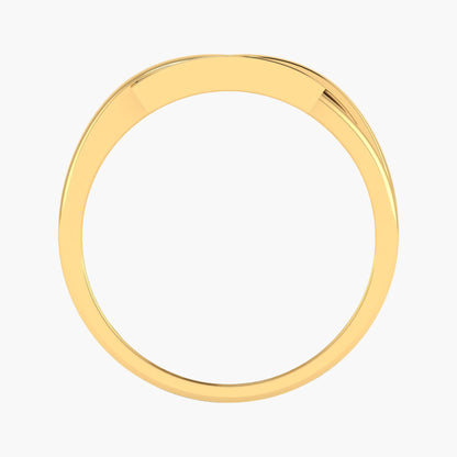 Gold ring on a white background