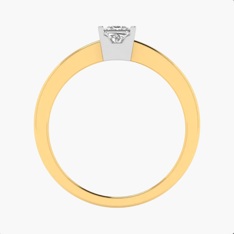 Gold ring with a silver band featuring 'Green Lab' branding on a white background