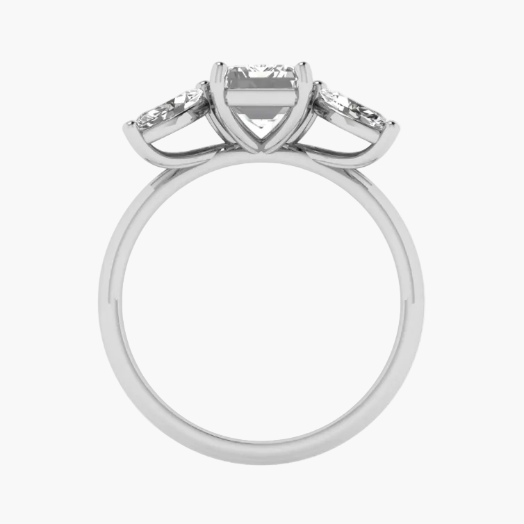 Silver ring with 'Green Lab' branding on a product page.