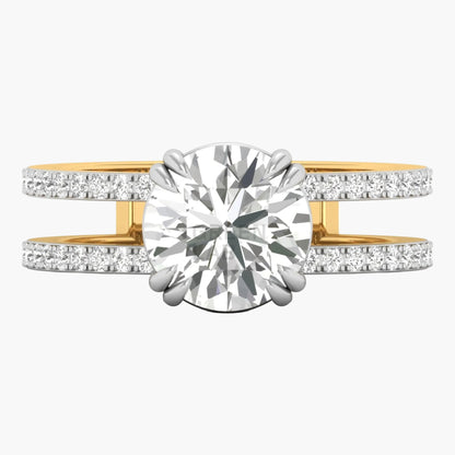 Sparkling Contour Diamond Ring