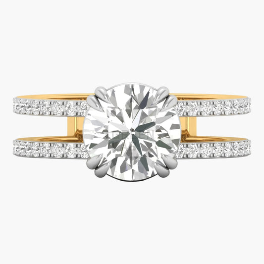 Sparkling Contour Diamond Ring