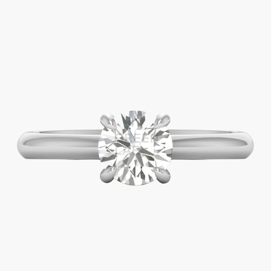 Diamond ring on a white background