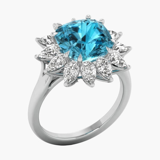 Blue Majesty Diamond Ring