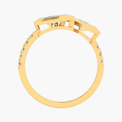Contemporary Multi-Stone Bypass Diamond Ring
