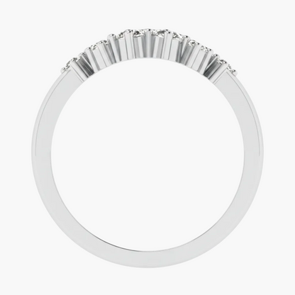 Silver ring with gemstones on a white background, featuring the brand 'Green Lab'.