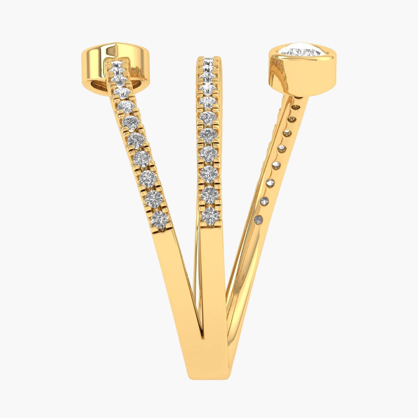 Round Cross Diamond Ring
