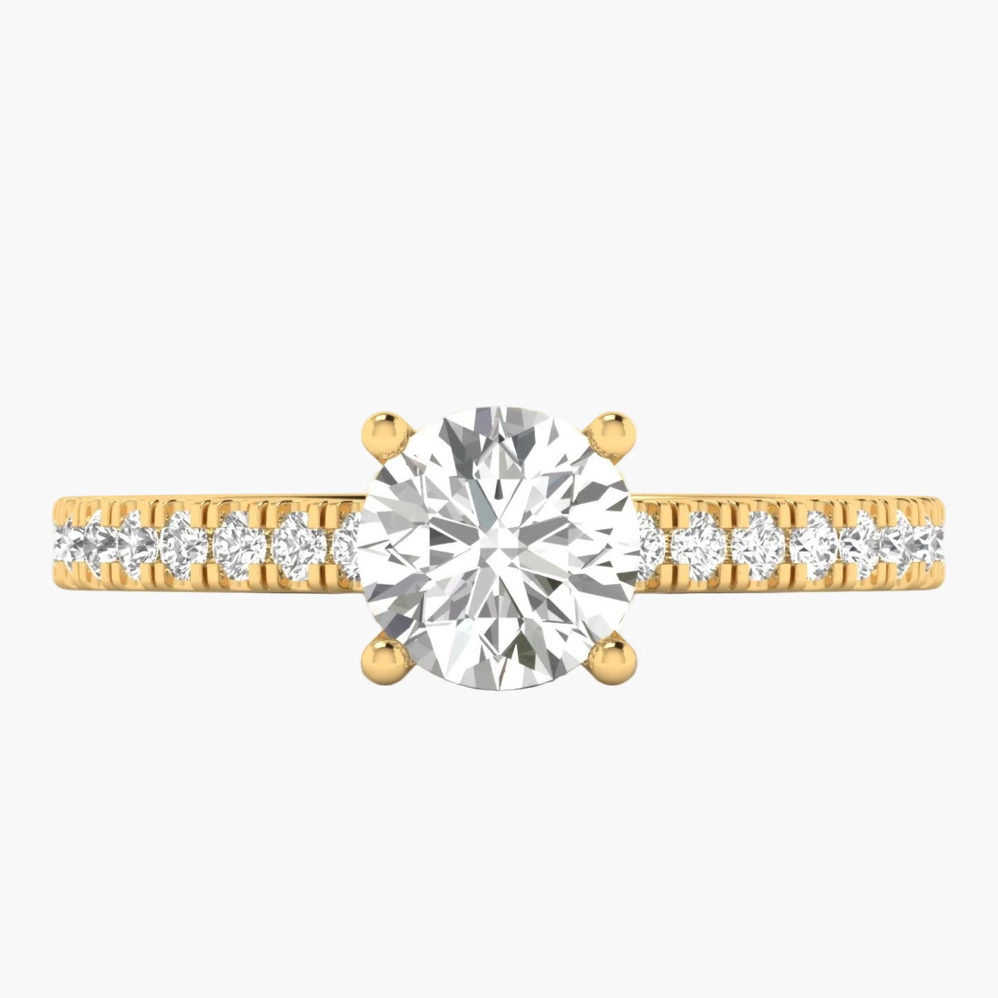 Round Brilliant Halo Engagement Diamond Ring