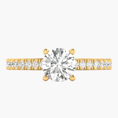Round Brilliant Halo Engagement Diamond Ring