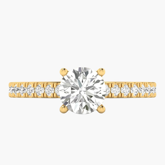 Round Brilliant Halo Engagement Diamond Ring