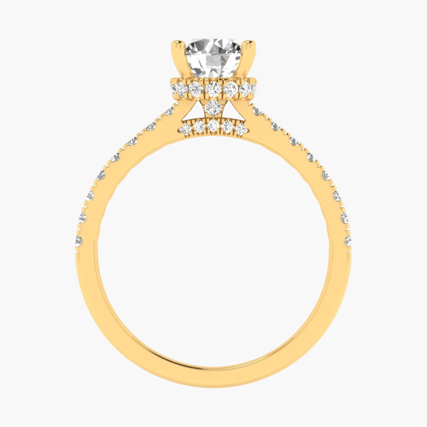 Round Brilliant Halo Engagement Diamond Ring