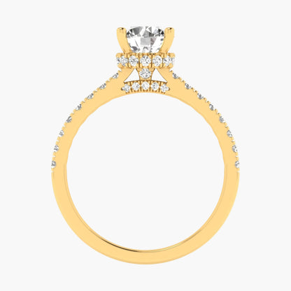 Round Brilliant Halo Engagement Diamond Ring