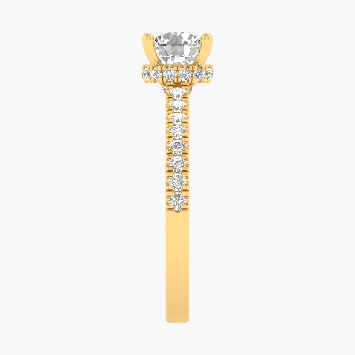 Round Brilliant Halo Engagement Diamond Ring