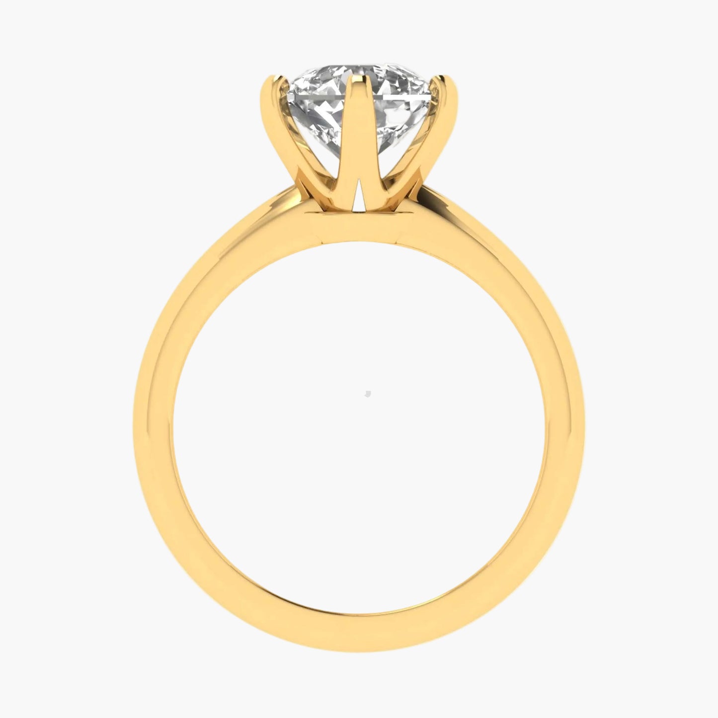 Gold ring with a diamond on a white background, branded 'Green Lab'.