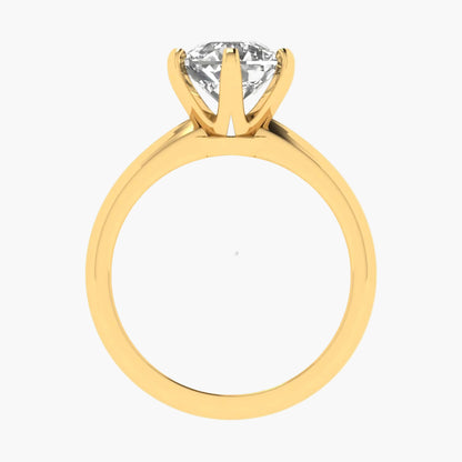 Gold ring with a diamond on a white background, branded 'Green Lab'.