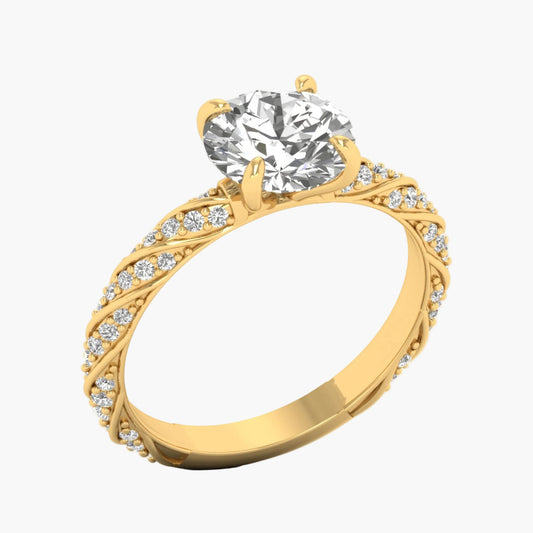 Cathedral Tapered Diamond Ring