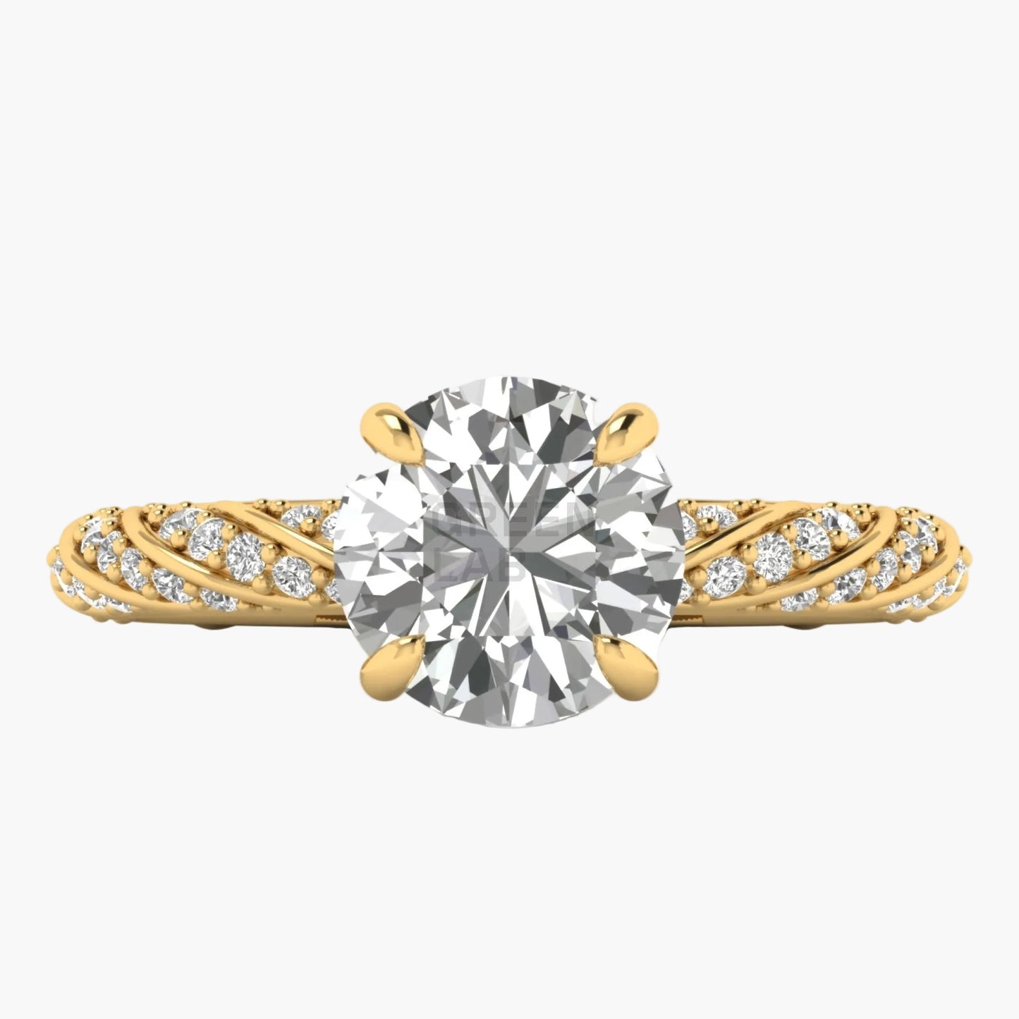 Cathedral Tapered Diamond Ring