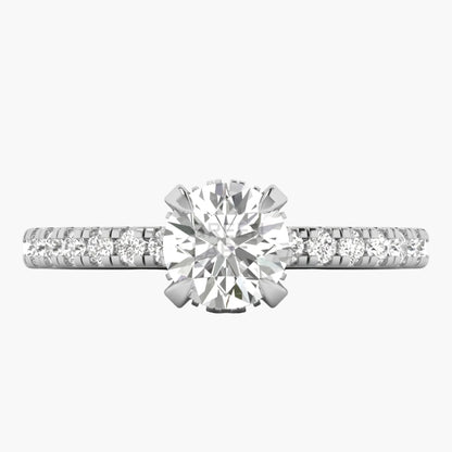 Diamond ring with a white background