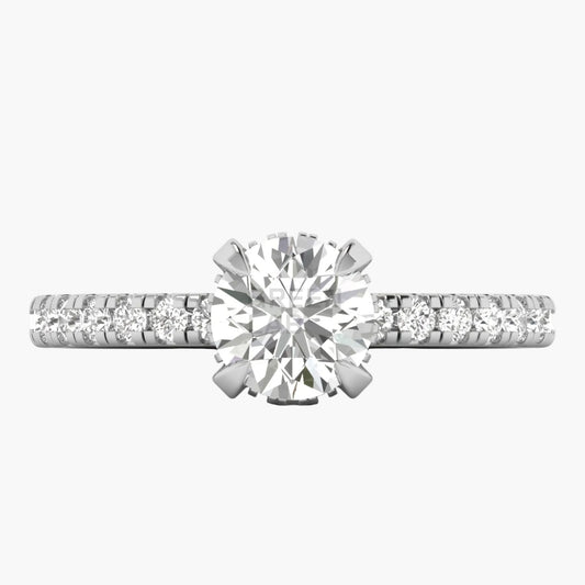 Diamond ring with a white background