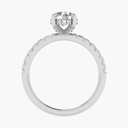 Diamond ring with 'Green Lab' branding on a white background