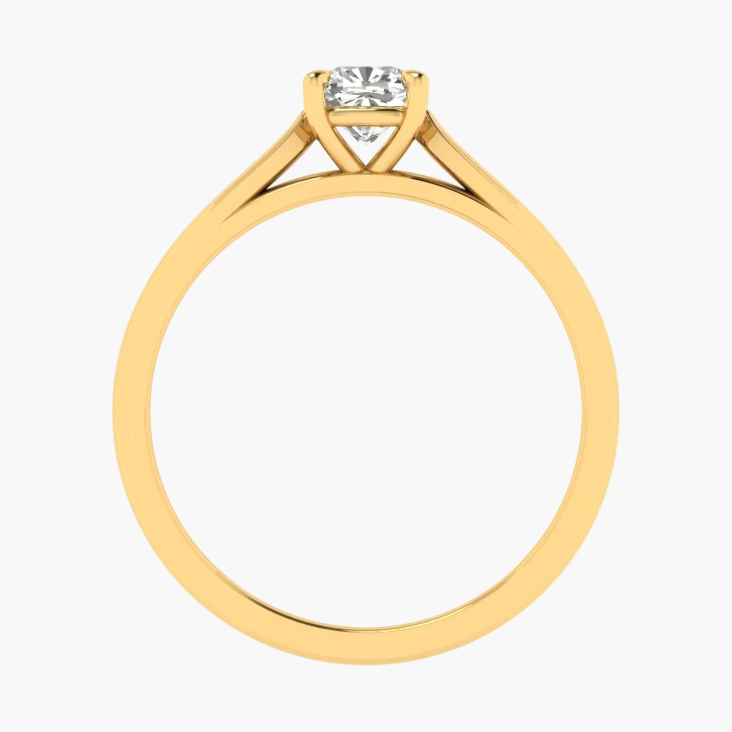 Gold ring with a diamond on a white background, branded 'Green Lab'.