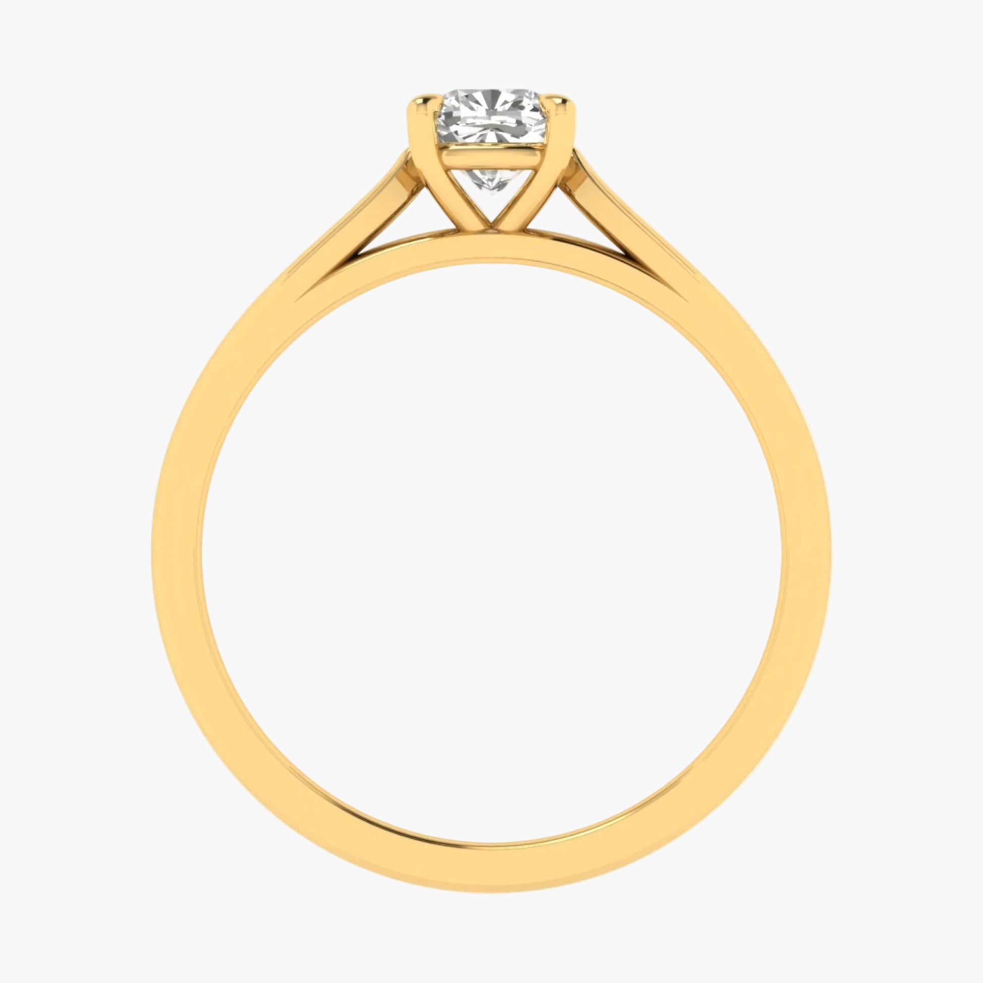 Gold ring with a diamond on a white background, branded 'Green Lab'.
