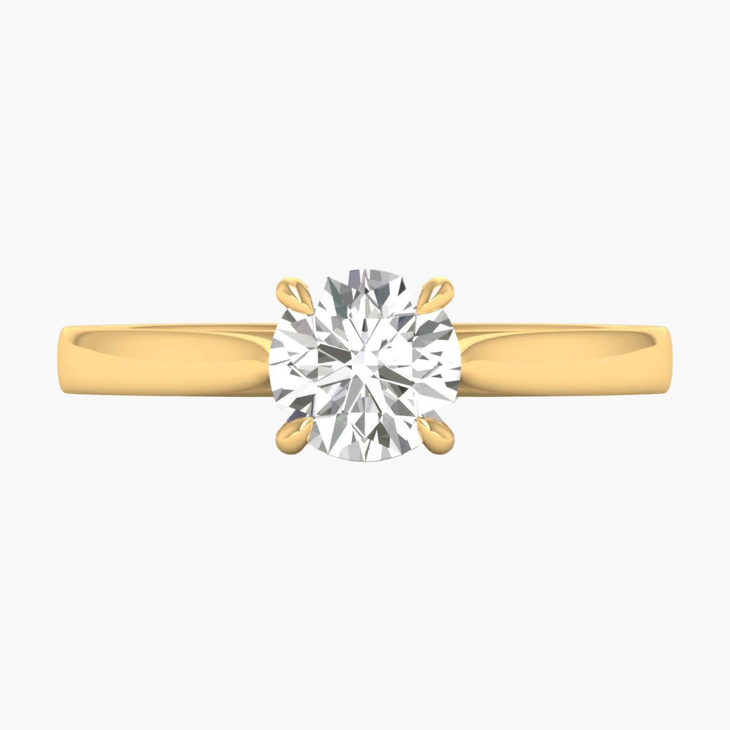 Cathedral Solitaire Engagement Diamond Ring