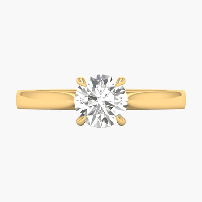 Cathedral Solitaire Engagement Diamond Ring