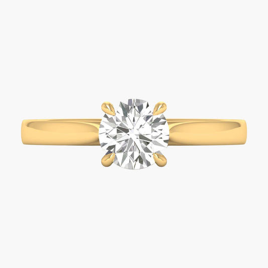 Cathedral Solitaire Engagement Diamond Ring