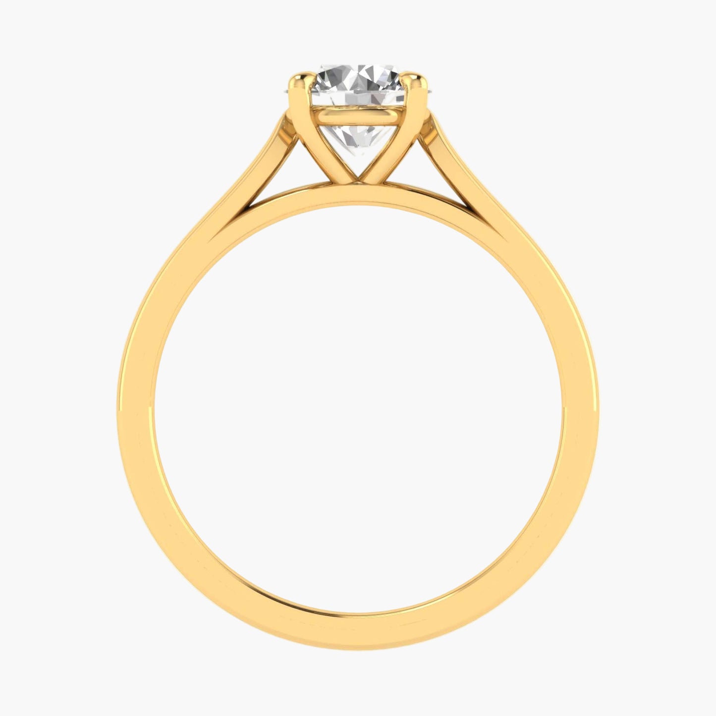 Cathedral Solitaire Engagement Diamond Ring