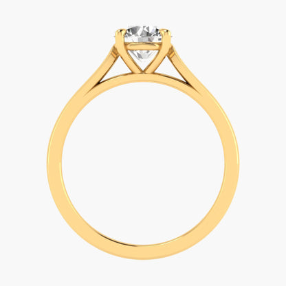 Cathedral Solitaire Engagement Diamond Ring