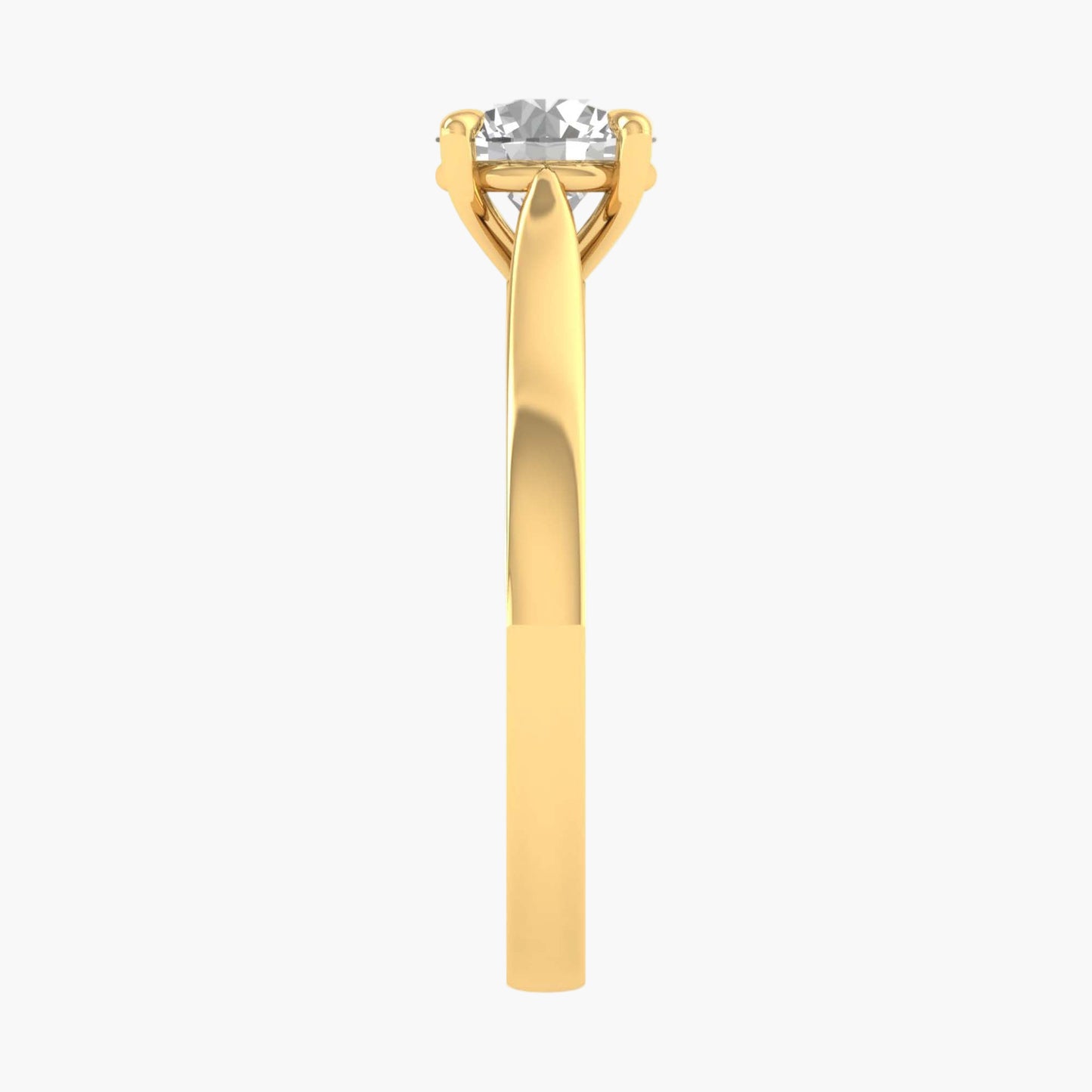 Cathedral Solitaire Engagement Diamond Ring