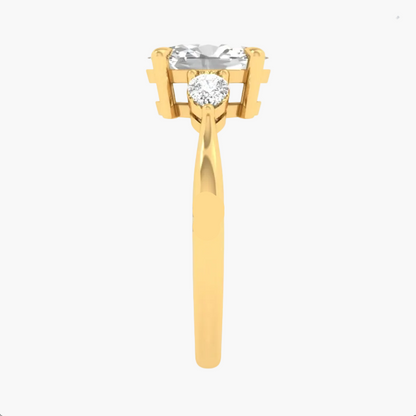 Gold ring with a diamond on a product page