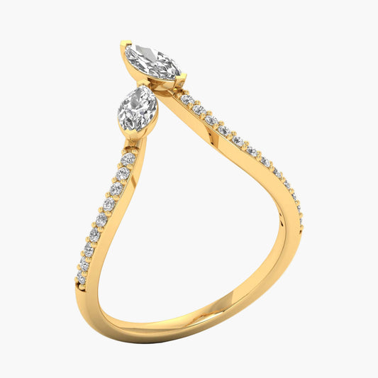 Pear Vanki Diamond Ring