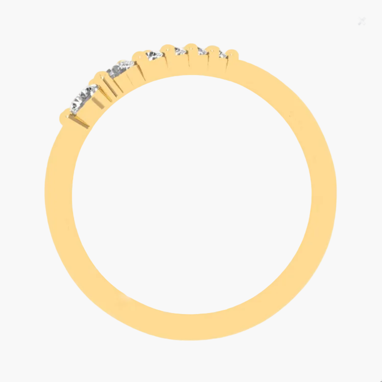 Yellow ring with embedded stones on a white background, branded 'Green Lab'.