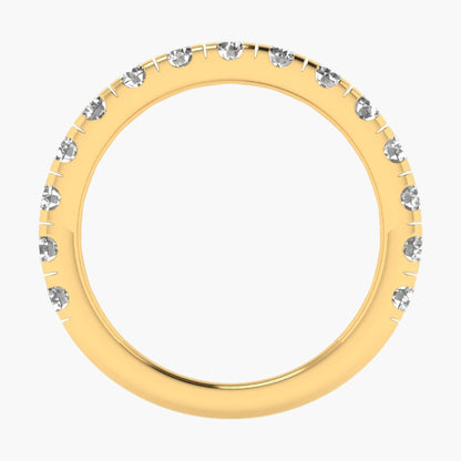 Gold ring with embedded stones on a white background, branded 'Green Lab'.