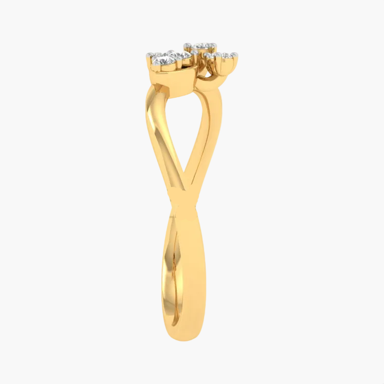 Floral Cluster Multi-Stone Diamond Ring