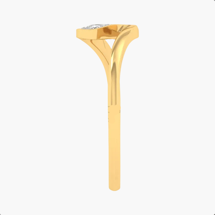 Elegant Flowing Sweep Diamond Ring
