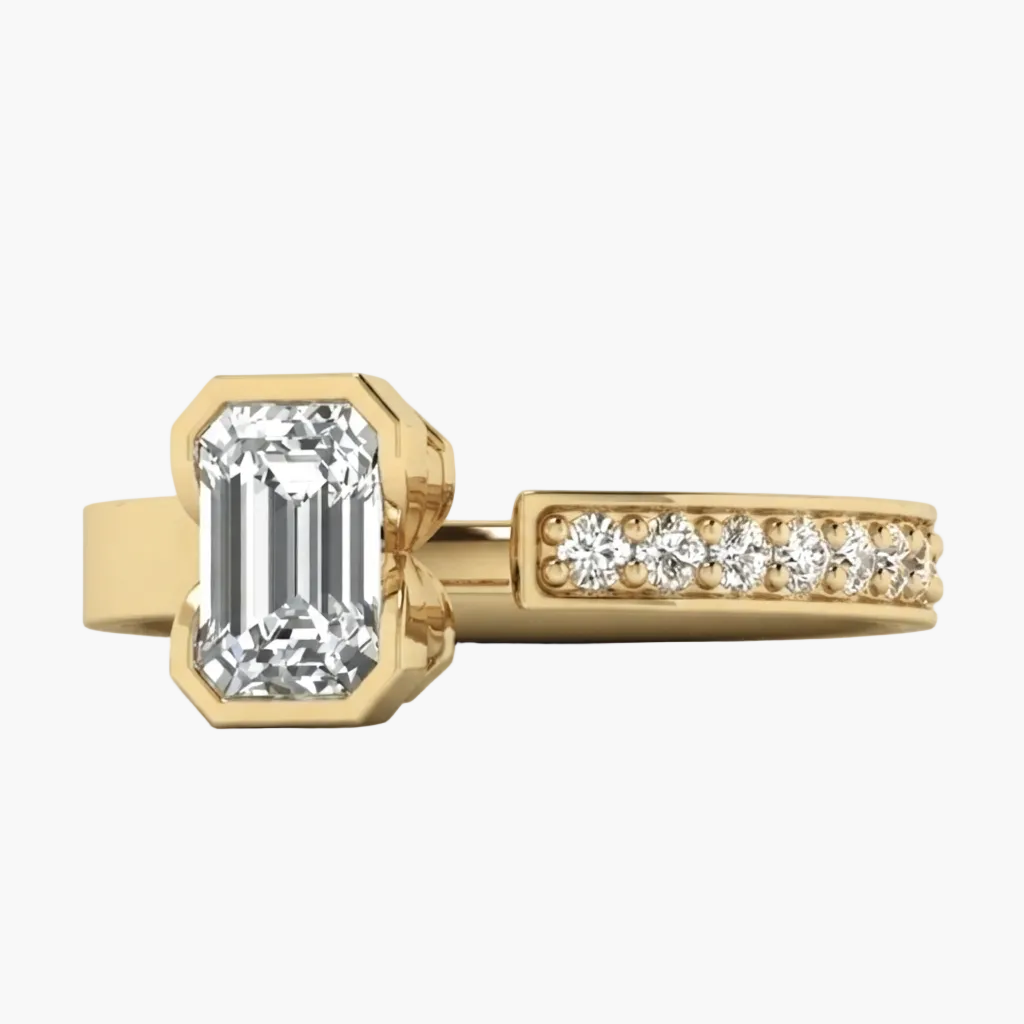 Chic Bezel-Set Accent Diamond Ring