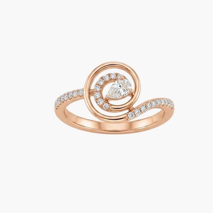 Swirling Vortex Pave-Set Diamond Ring
