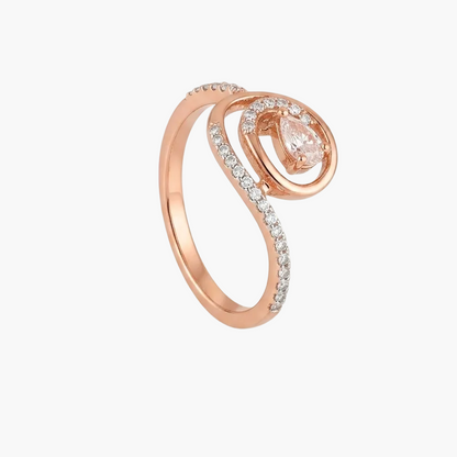 Swirling Vortex Pave-Set Diamond Ring