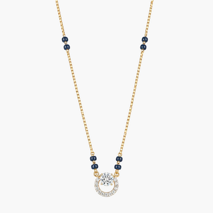 Elegant Circular Frame Diamond Mangalsutra