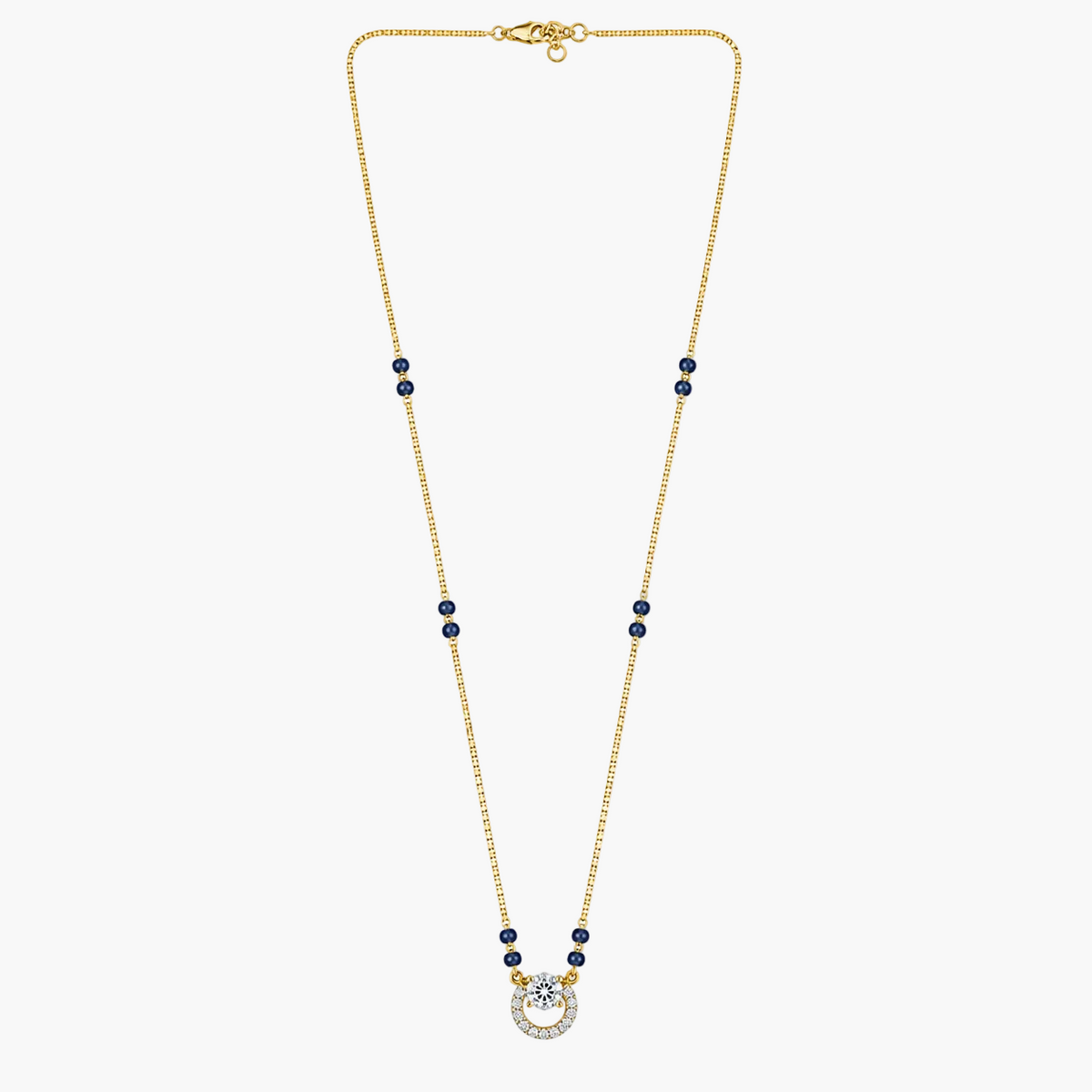 Elegant Circular Frame Diamond Mangalsutra