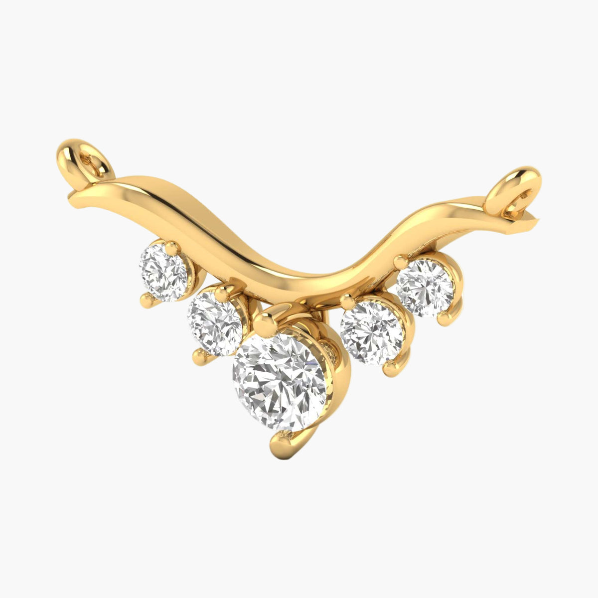 Chevron Contour Multi-Stone Diamond Mangalsutra