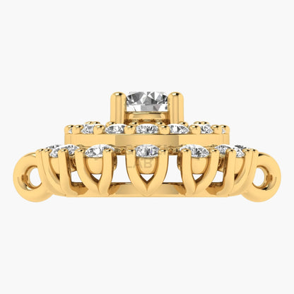 Gold hair clip with crystals on a white background