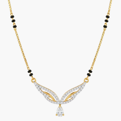 Sophisticated Sweeping Drop Diamond Mangalsutra