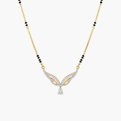 Sophisticated Sweeping Drop Diamond Mangalsutra